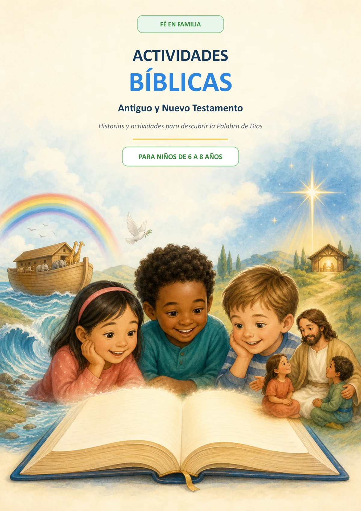 Portada del e-book Actividades Bíblicas, Antiguo y Nuevo Testamento